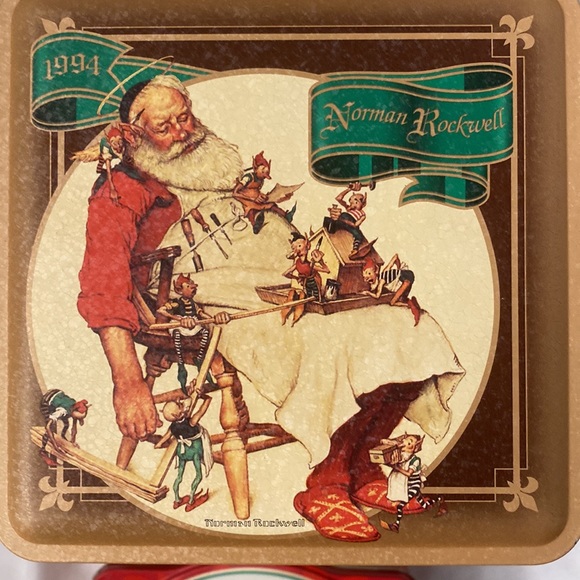 Lot of 3~Snickers 93’-95’ Norman Rockwell Christmas Tins~Limited Editions. - Picture 4 of 11